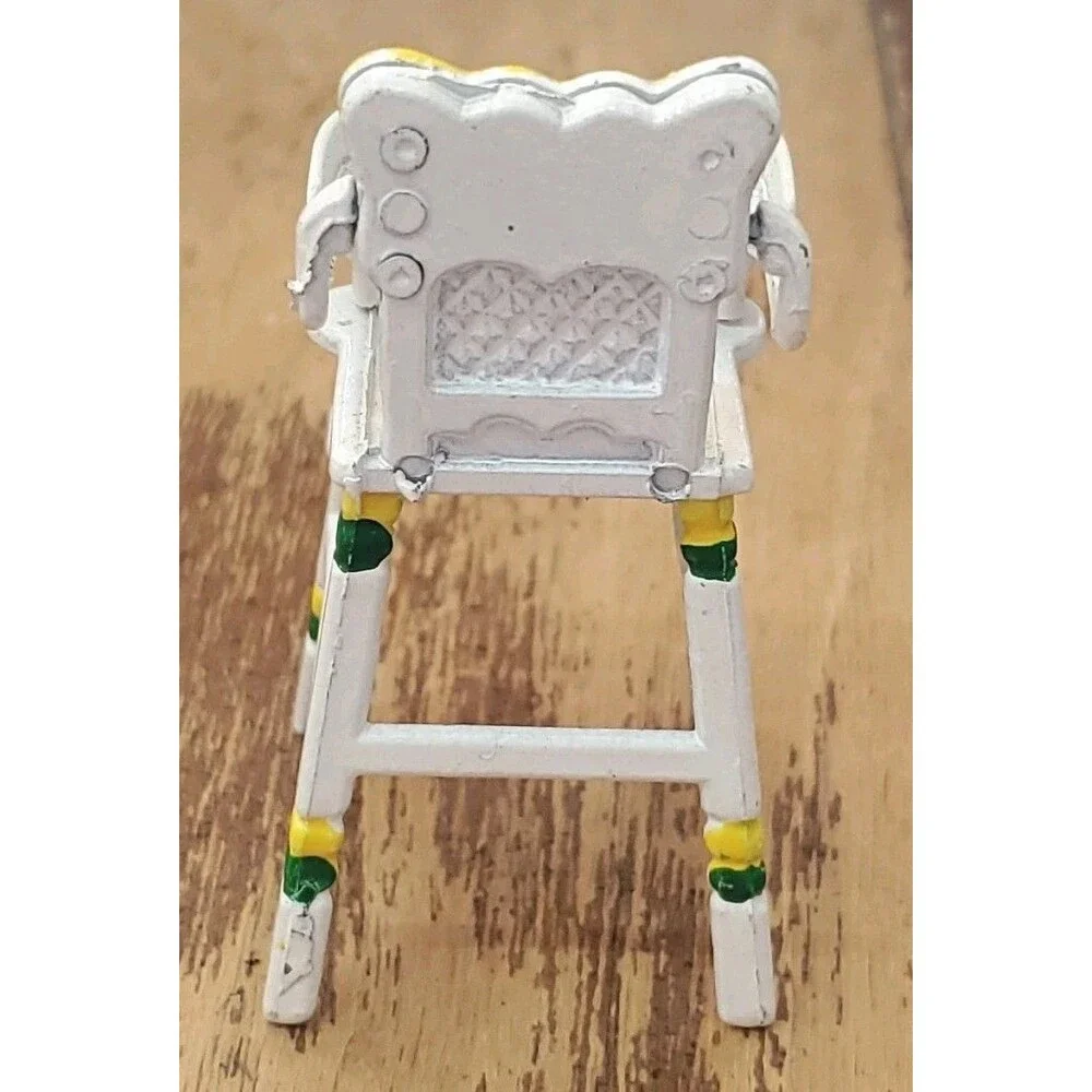 Vintage Durham Industries 1977 Die Cast Metal Baby Highchair Doll Playhouse Toy